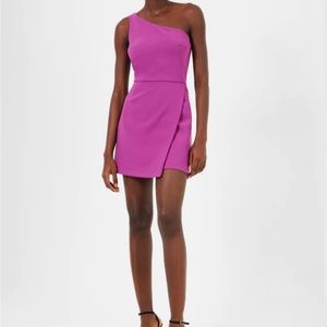 French Connection Whisper One Shoulder Envelope Dress